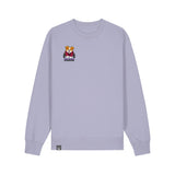 NEW WORLD GUARDIANS Kobold Guardians Unisex-Sweatshirt aus Bio-Baumwolle in Lavendel – Vorderansicht