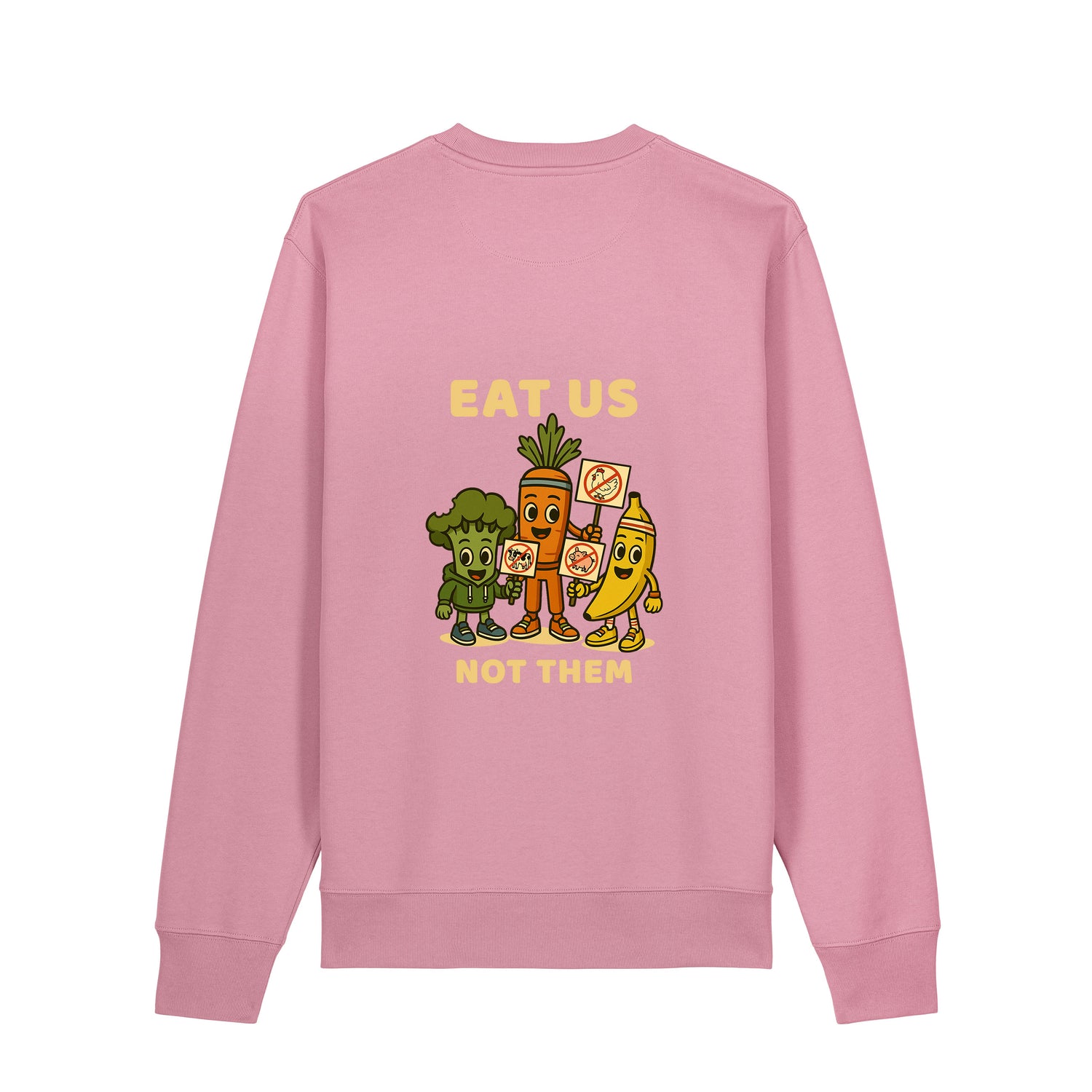Organic Plant Hero Sweater – Steamy Front & Squad Back / 6 Farben / Unisex