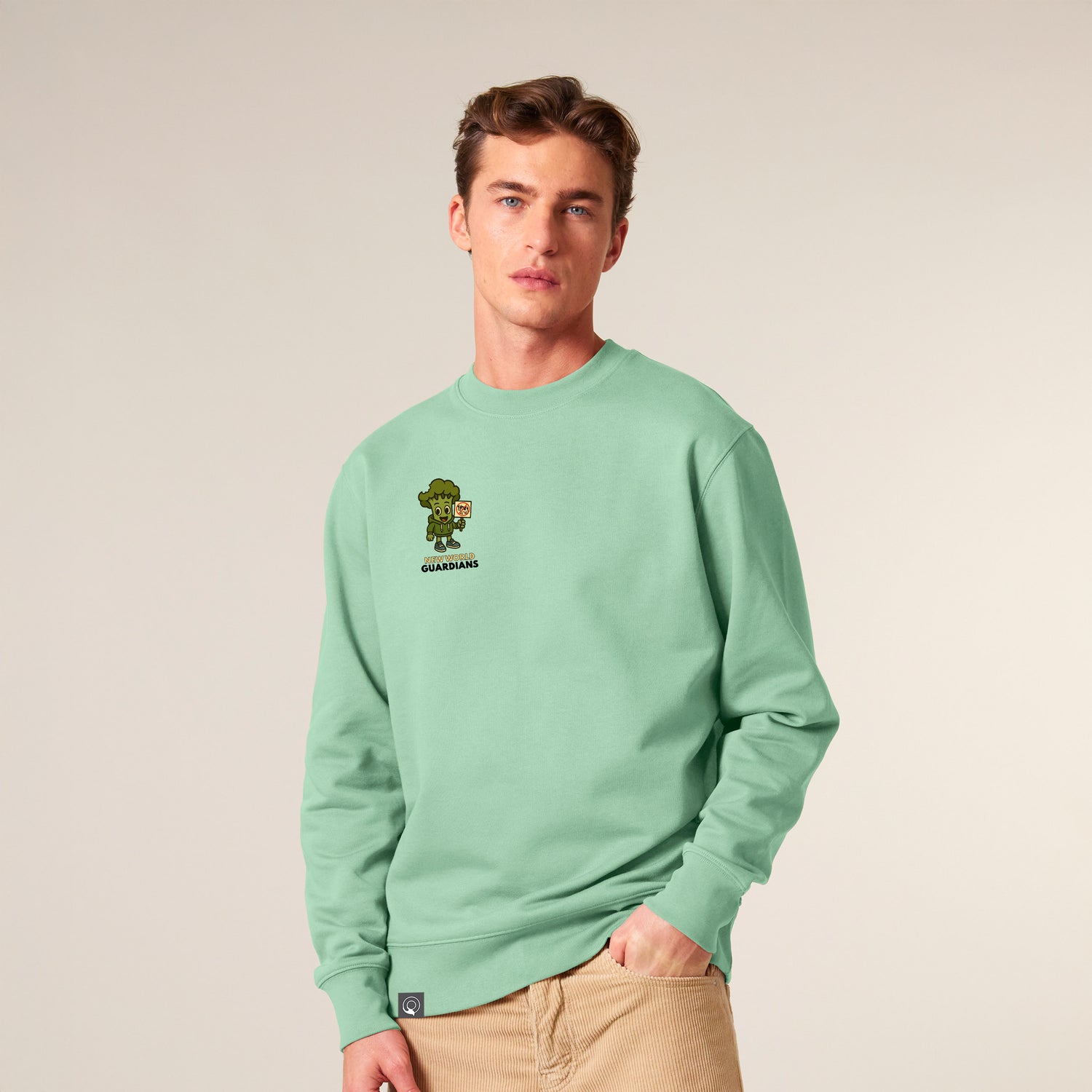 Organic Plant Hero Sweater – Steamy Front & Squad Back / 6 Farben / Unisex