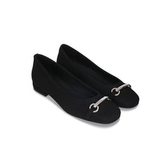 Zwarte vegan ballerina’s voor dames – elegante platte schoenen