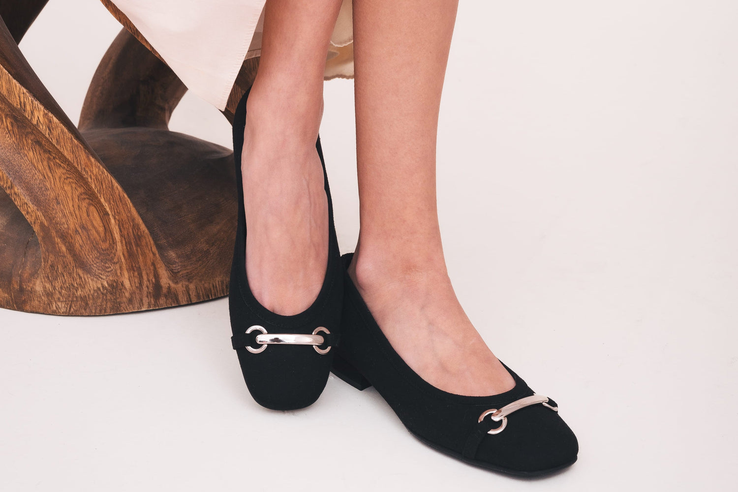 Bailarinas veganas negras mujer – zapatos planos elegantes y cómodos