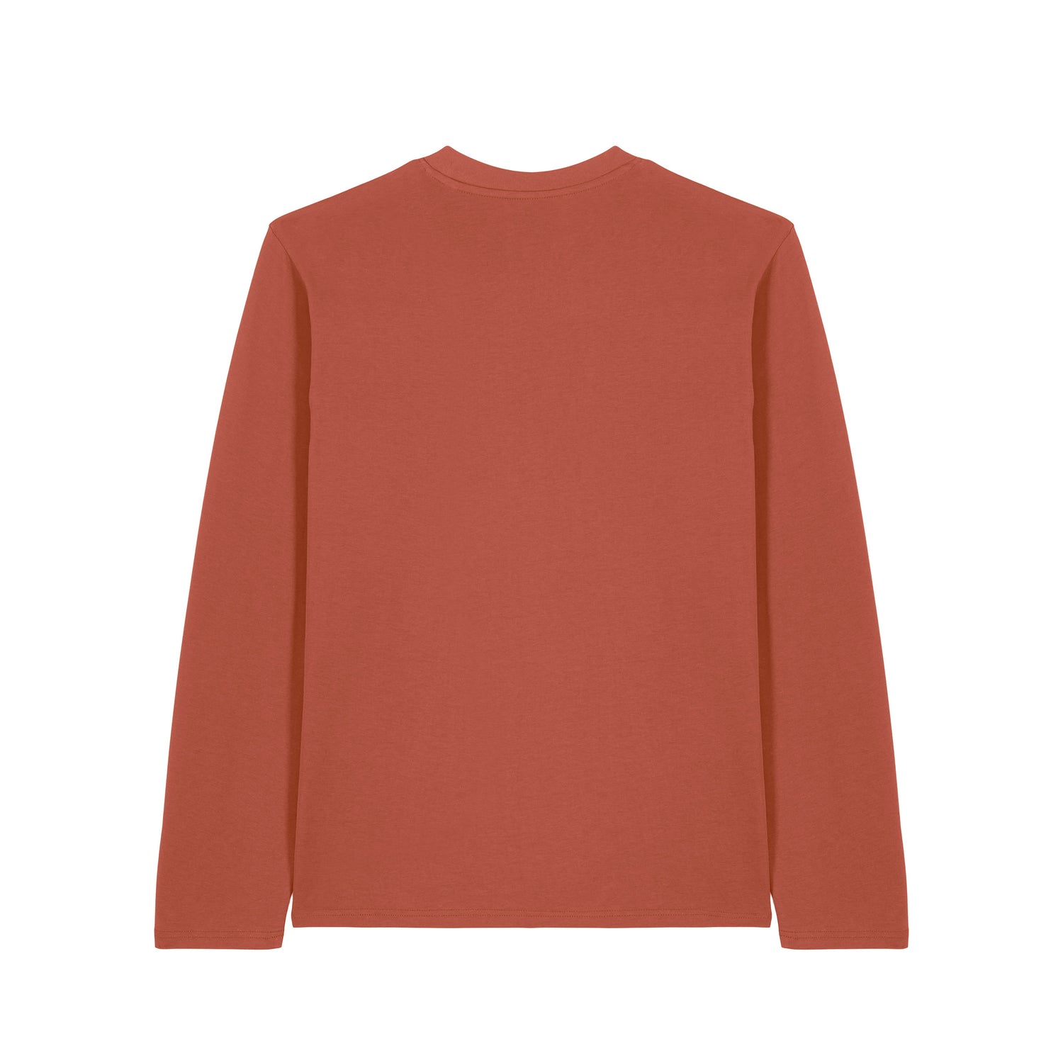Back view of the heritage brown long sleeve shirt – sustainable and ethically made fashion by New World Guardians.