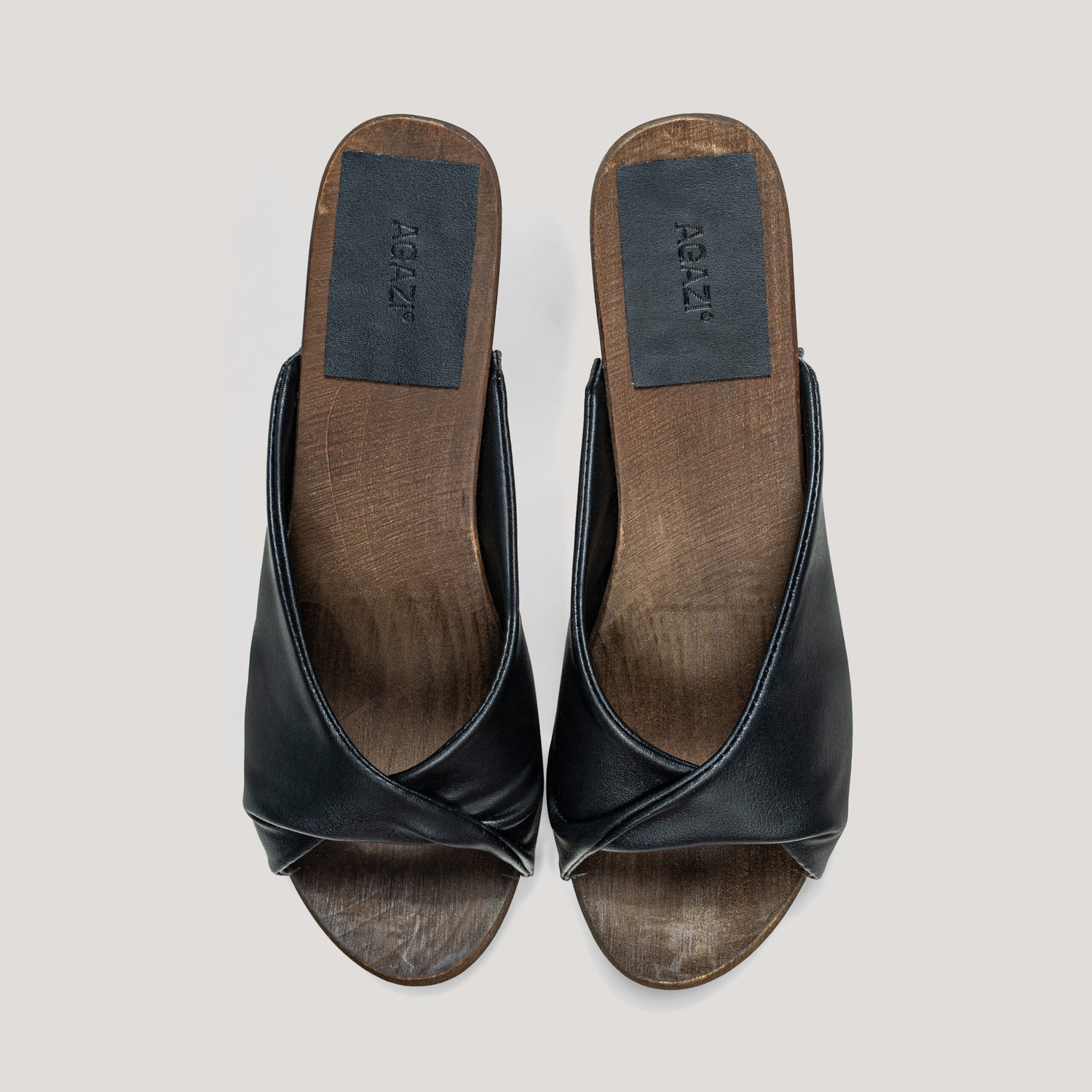 Vegane Traubenleder Clogs: schwarz