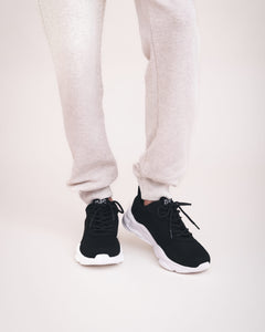 Vegan unisex sneakers zwart – sportieve schoenen van gerecycled PET