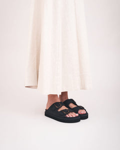 Vegan unisex sandalen dubbele banden dikke zool urban comfort