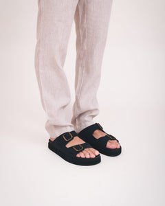 Veganska unisex sandaler dubbla remmar tjock sula urban komfort