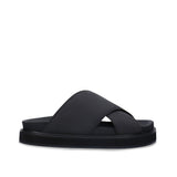 DAVU Black Vegan Sandals with Criss-Cross Straps