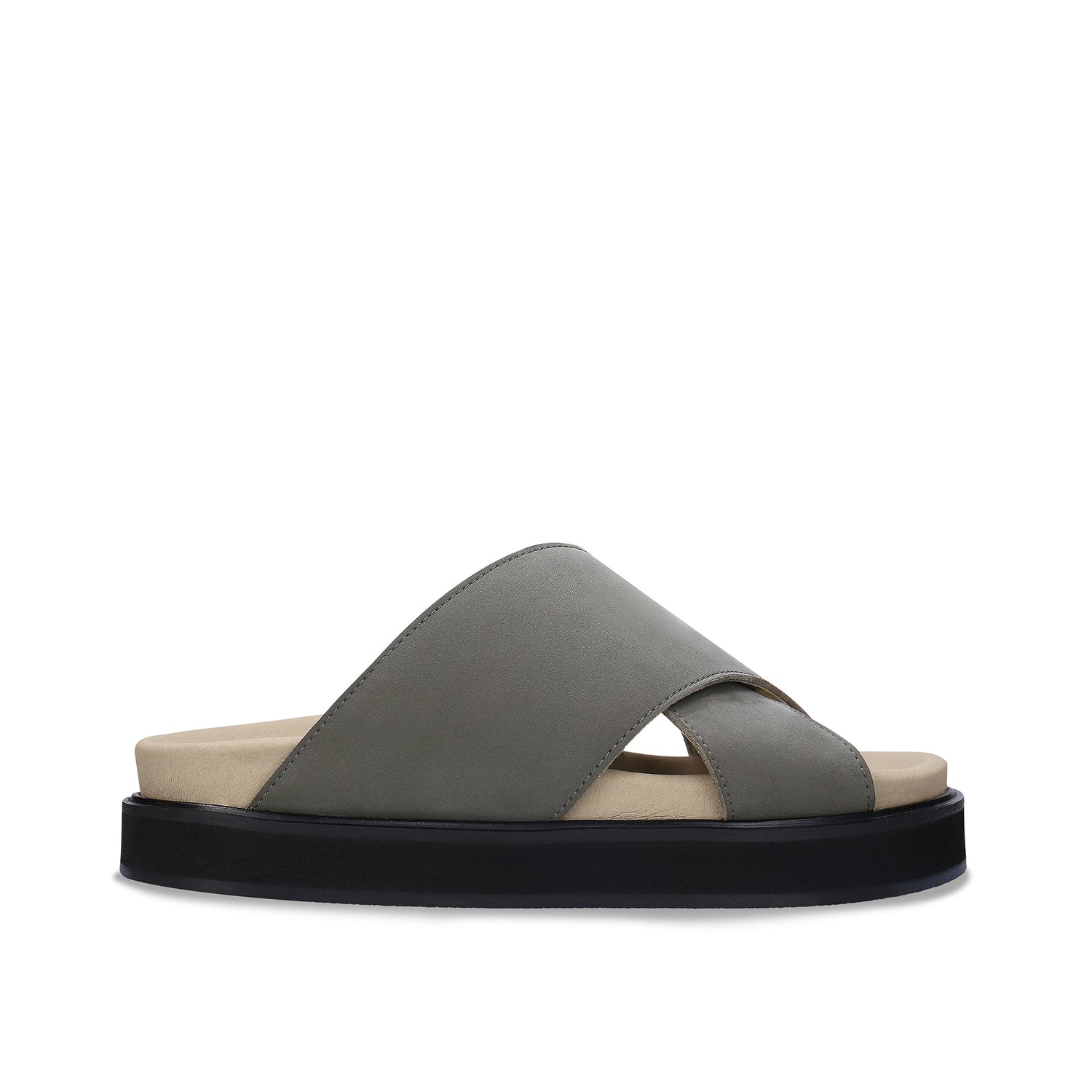 DAVU Green Vegan Sandals with Criss-Cross Straps