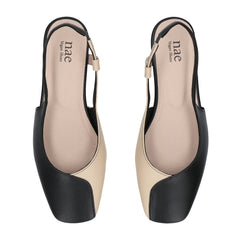 Vegane flache Schuhe Damen Apple Skin Knöchelriemen Schnallen