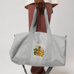 Guardian Travel Bag – Front View with Roots for Our Future Print 14×11 cm, Vegan Canvas Design