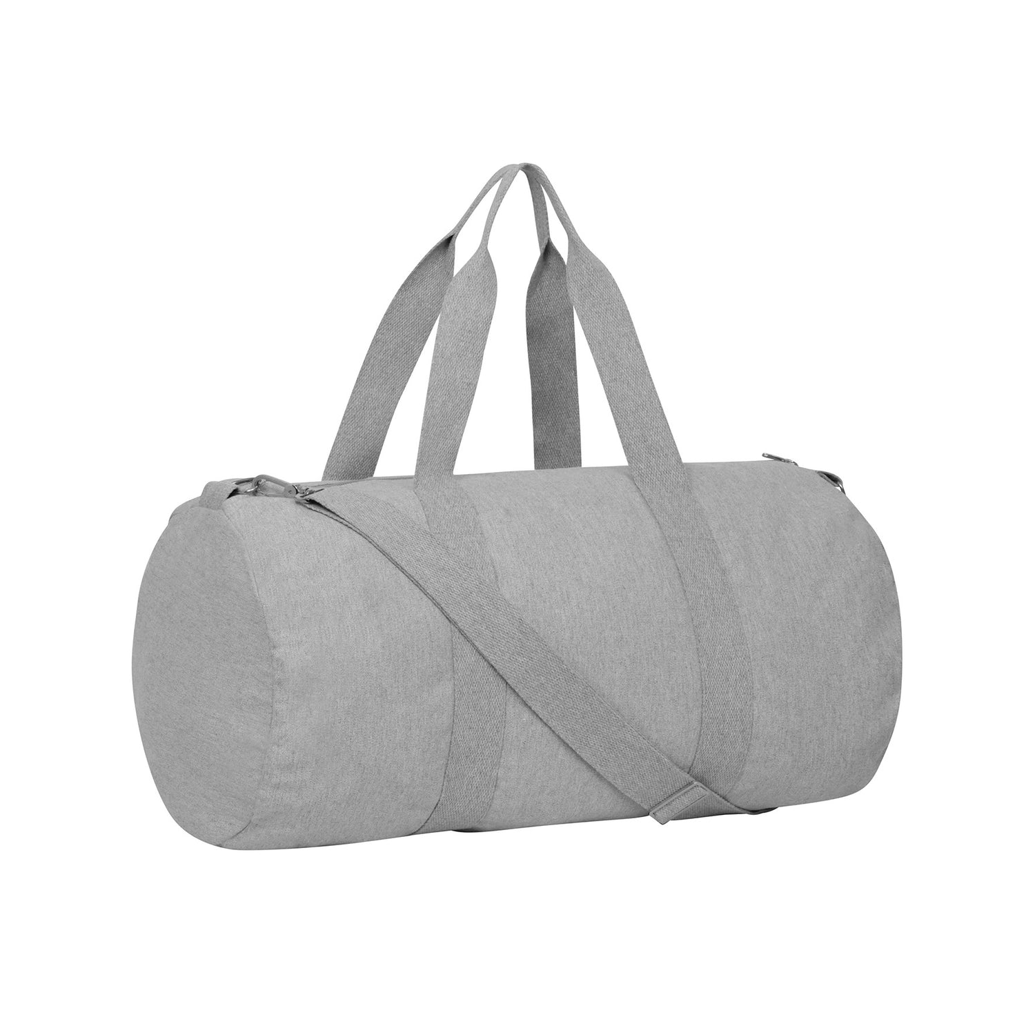 Guardian Travel Bag in Grey – Sustainable Canvas Duffel with Comic-Inspired Vegan Activism Print