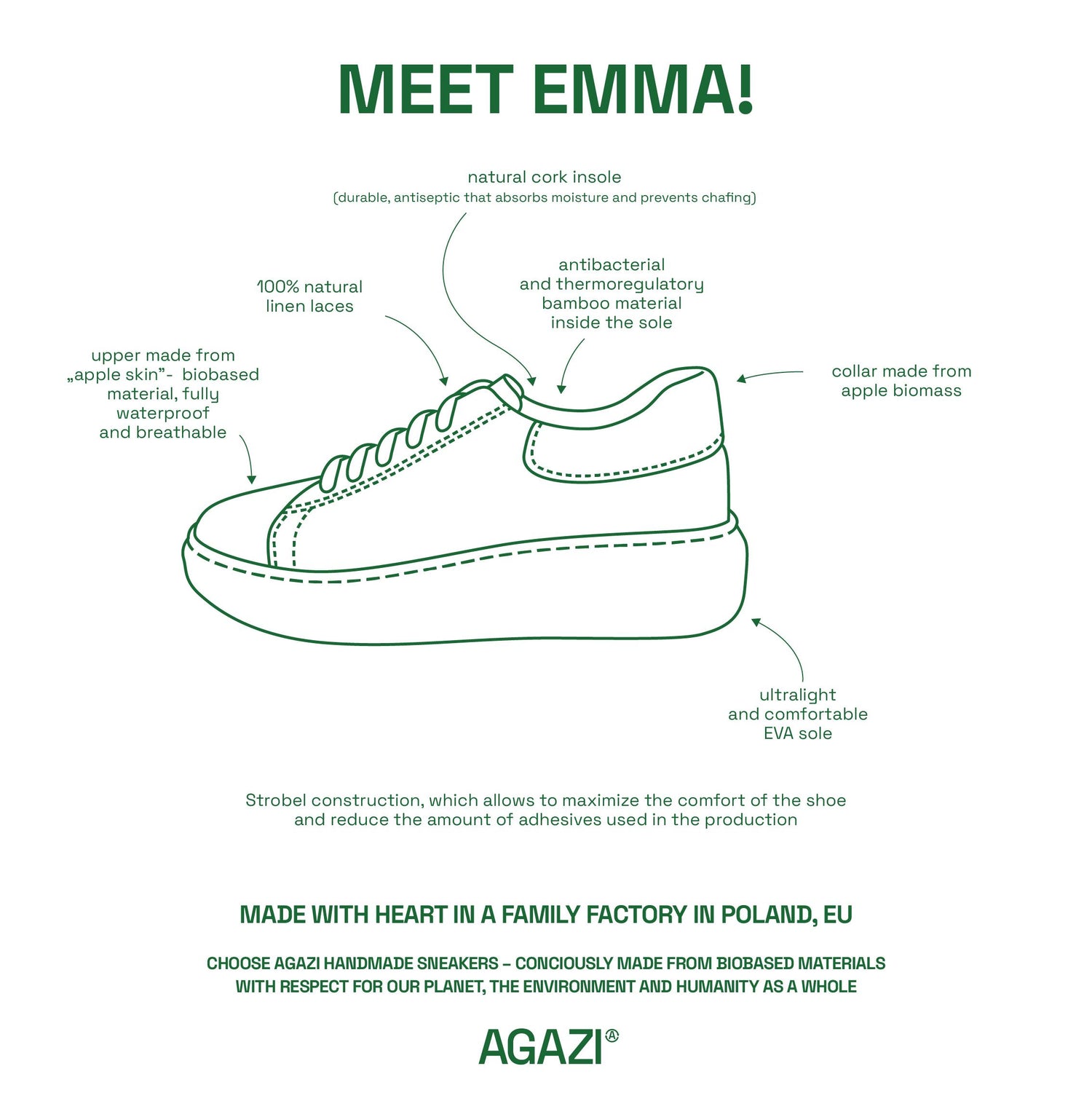 EMMA - apple & corn sneakers - cappucino
