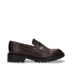 Chaussures véganes pour femmes mocassin élégant plat marron doublure flexible