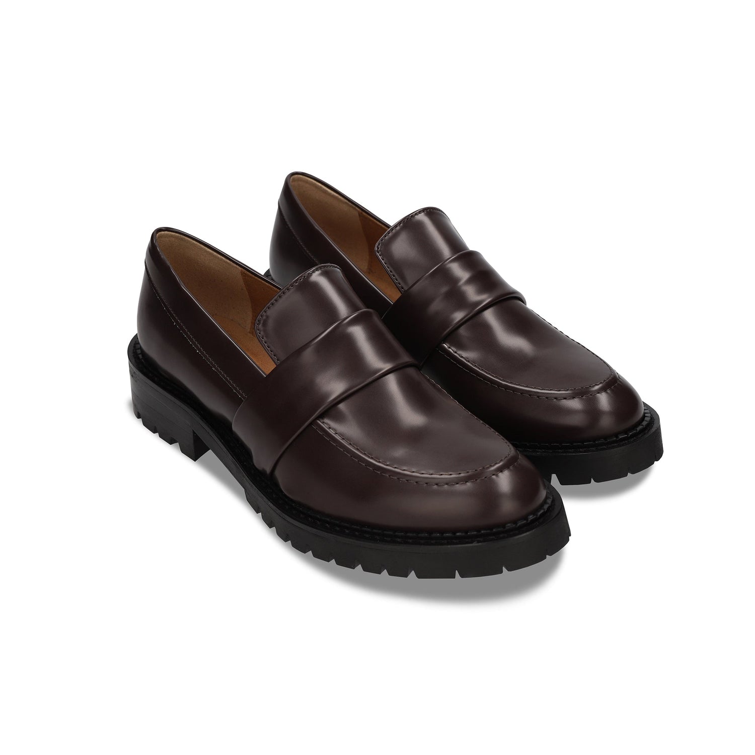 Vegane Damen Loafer Mokassin flacher Schuhe aus veganer Leder mit Gummi Sohle