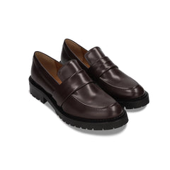Vegane Damen Loafer Mokassin flacher Schuhe aus veganer Leder mit Gummi Sohle