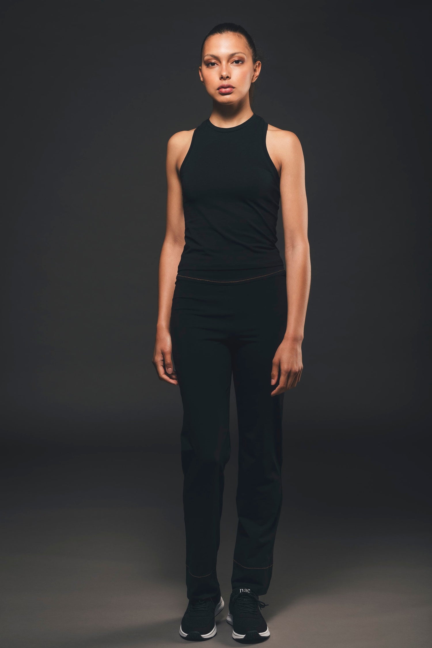 Schwarzes Tanktop aus Bio-Baumwolle – Eliza