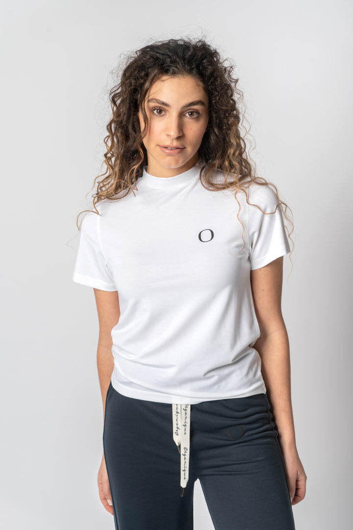 Weißes T-Shirt aus TENCEL™ Lyocell & Bio-Baumwolle – Elowen