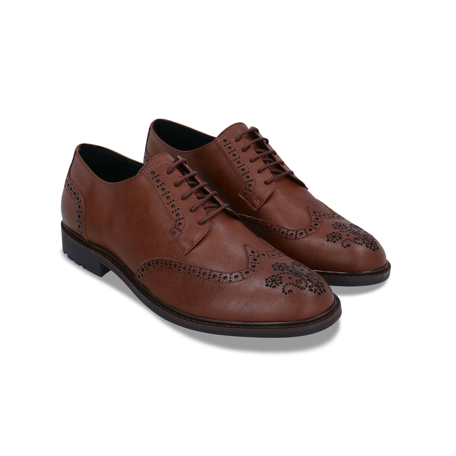GAEL Braune Vegane Derby Brogue