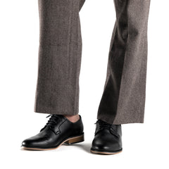 elegant black men vegan shoes wearing pants | Classic timeless style | NAE Footwear