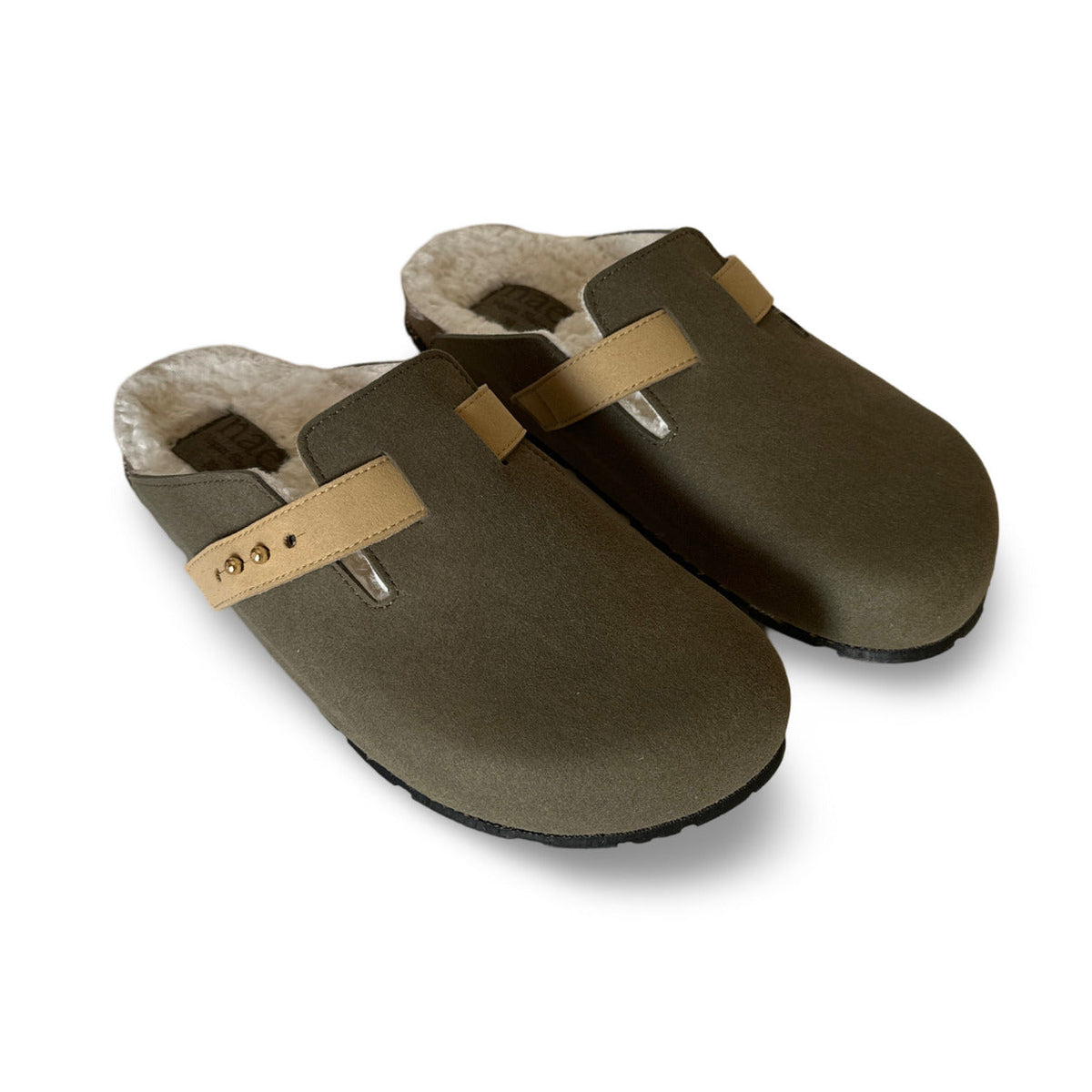 vegan slippers unisex clogs organic cotton padded natural cork recycled tire