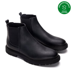 Veganen knöchelhohe Stiefellette, im Chelsea- Stil Boots Wasserfest Elastischer | NAE