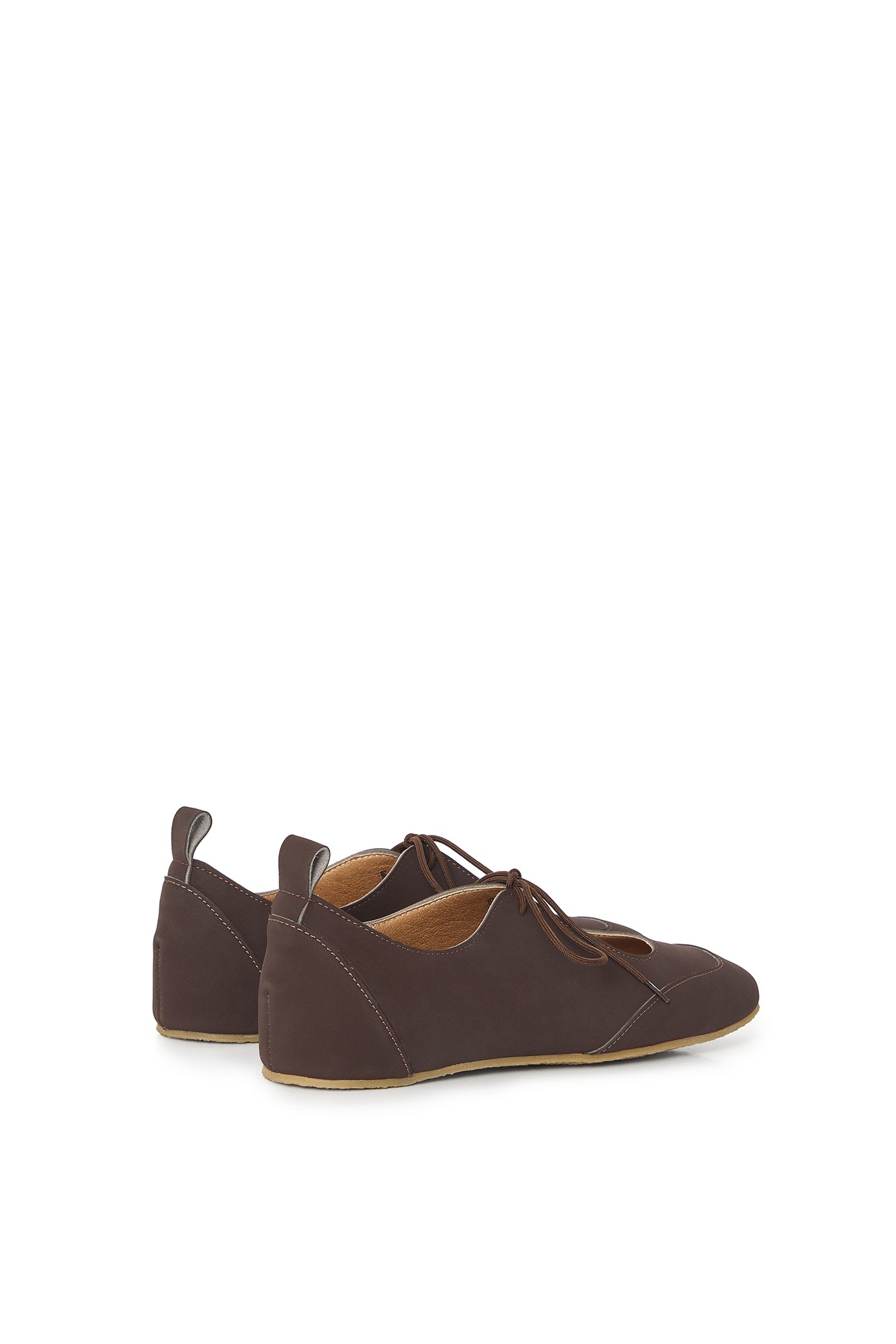 LOUISE Vegan Ballerina Flats in Brown