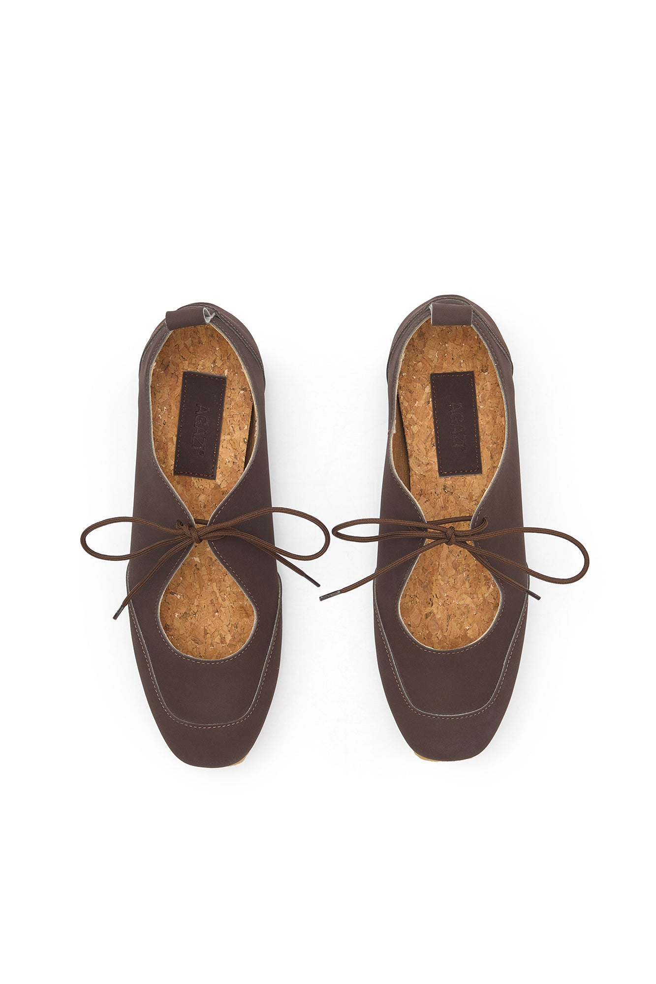 LOUISE Vegan Ballerina Flats in Brown