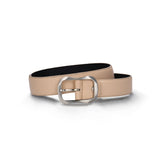 Cinturón mujer vegano en Apple Skin beige piel de manzana moderno elegante oval