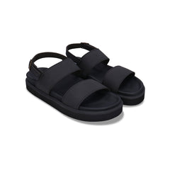sandales avec bride arrière et boucle de cheville bon amorti noir