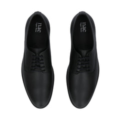 QUINN - Schwarze Elegante Vegane Derby-Schuhe für Herren – Produktansicht 5
