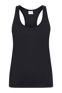 Eco-conscious fitness top in Caviar Black - perfect for yoga, Pilates, and lounging