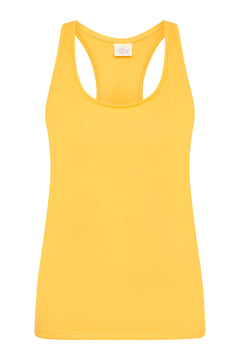 Conscious fashion choice - Cradle to Cradle certified organic cotton yoga top in Sunshine Yellow for a greener planet