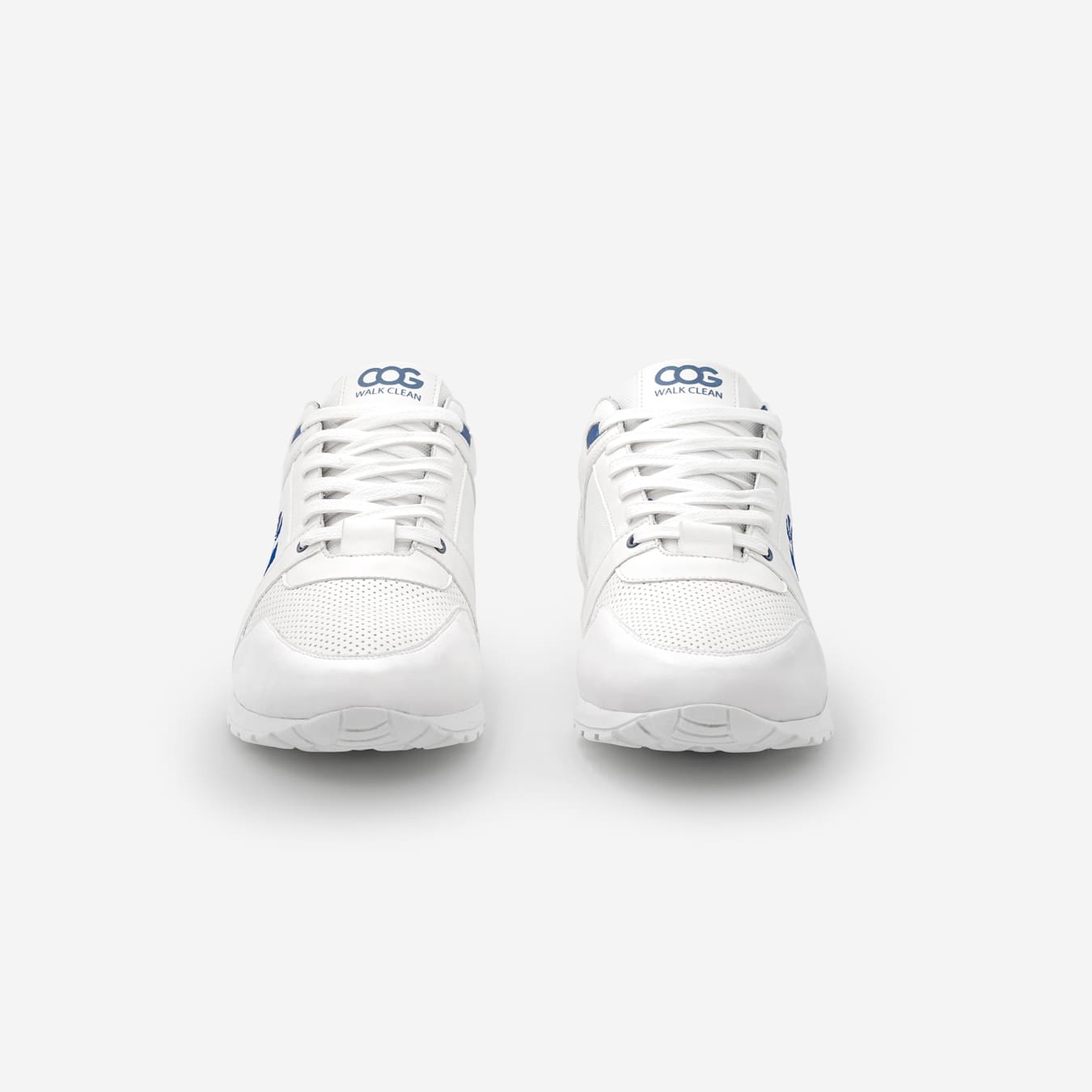 Baskets running végan et écologique homme blanc bleu - Raven Cog