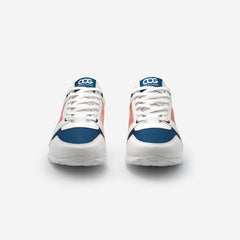 Baskets running végan et écologique homme blanc corail bleu - Raven Cog