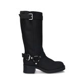 RUBY Black vegan knee-high harness boot — women’s ethical boot made in Portugal
