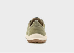 Green shoe on a white background