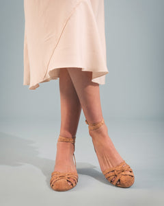 scarpe tacco donna allacciato in vita