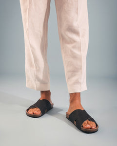 Vegane Unisex-Sandalen Gepolstert überkreuzter Riemen Offen