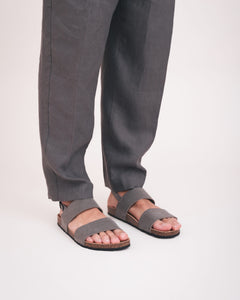 Wegańskie sandały unisex slingback korkowa wkładka podeszwa z recyklingu
