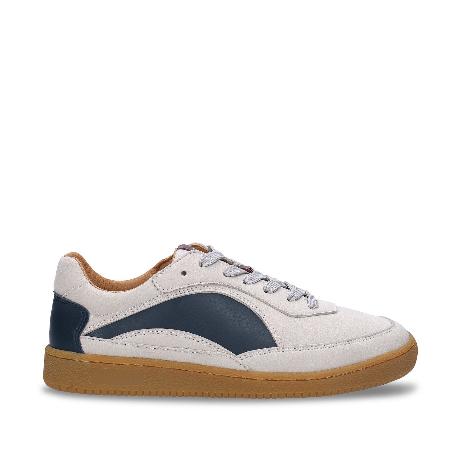 SIDNEY Blue | Vegan Suede Retro Sneakers in White & Blue