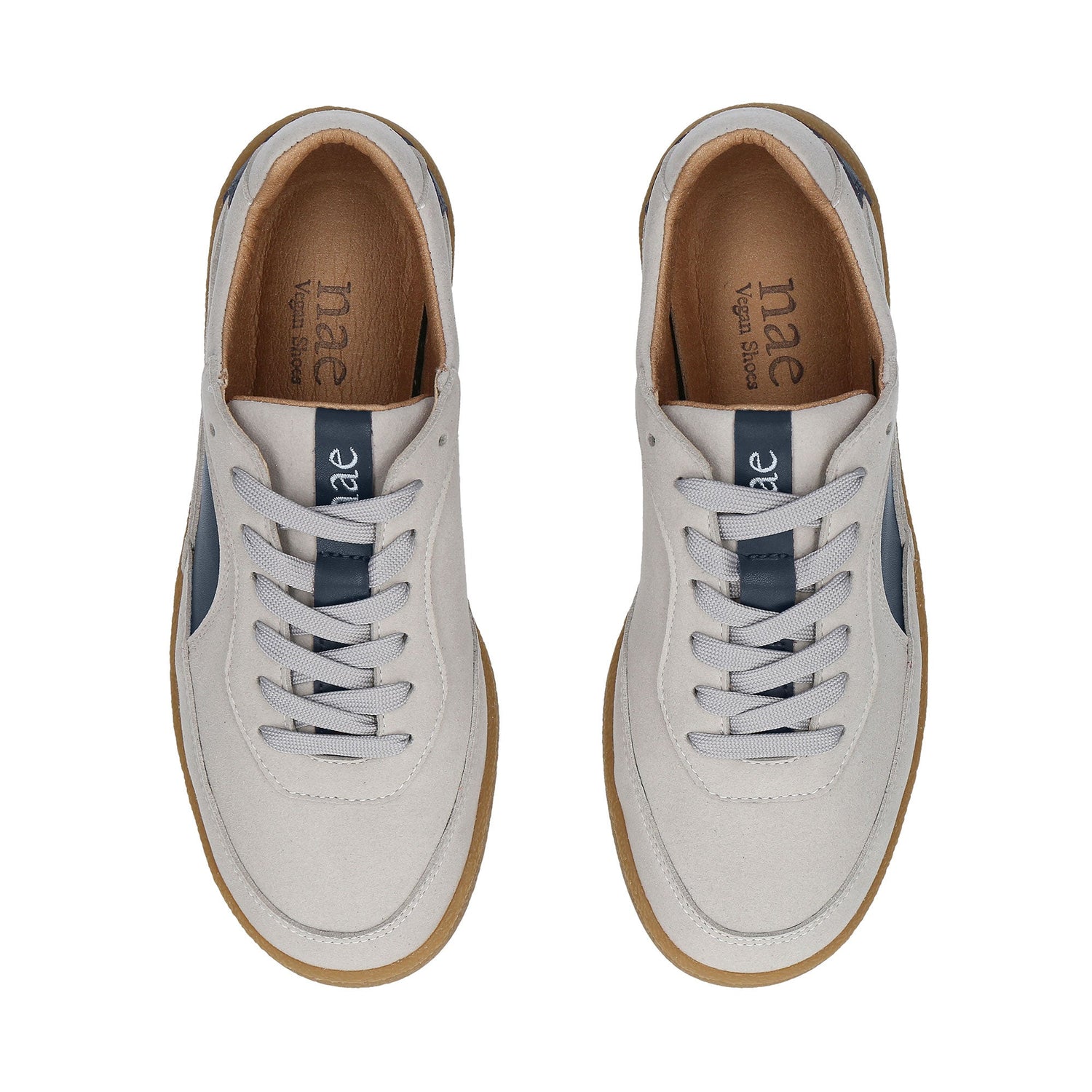 SIDNEY Blue | Vegan Suede Retro Sneakers in White & Blue