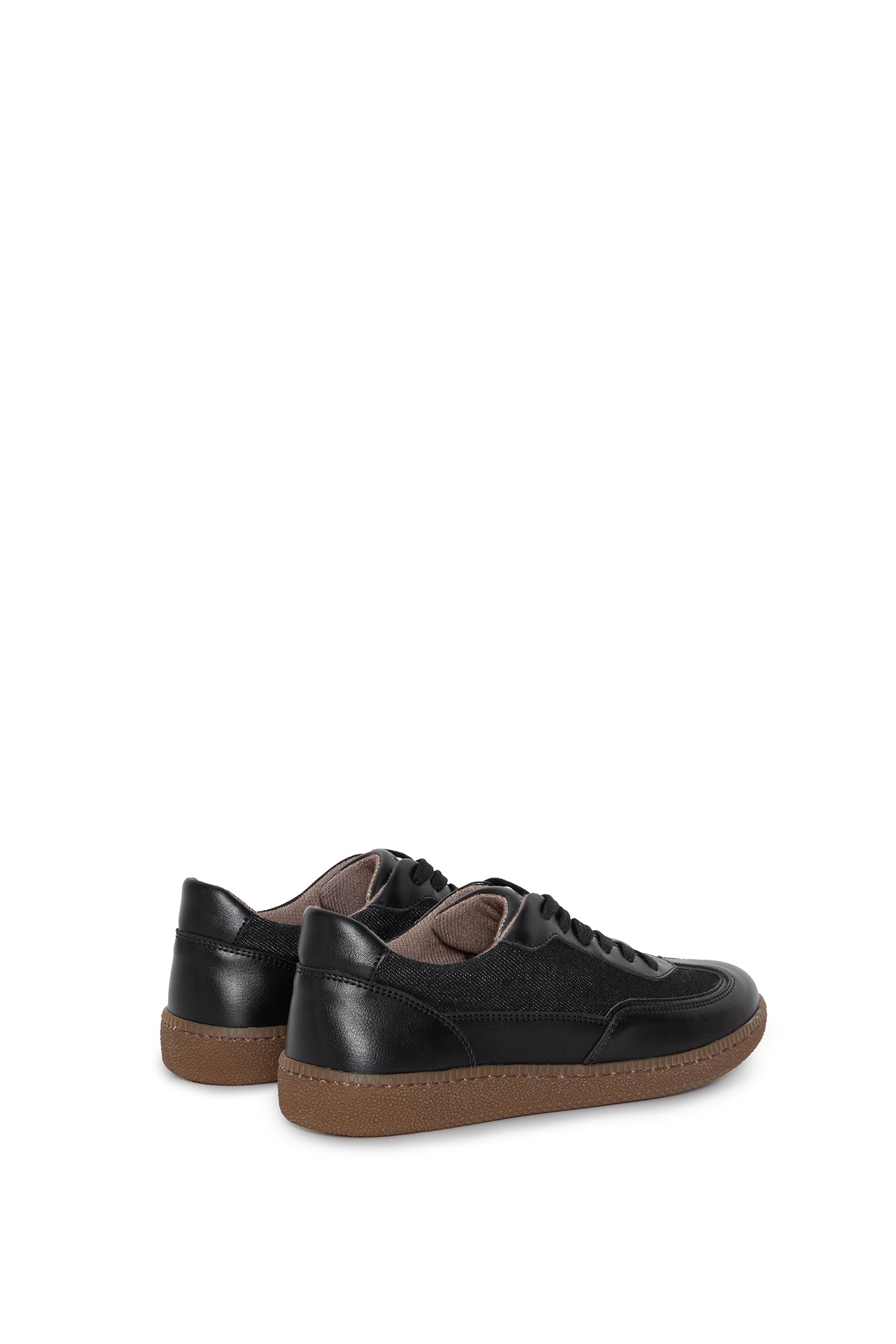 NOMAD MOON | Black Sustainable Sneakers from Vegan Leather & Linen