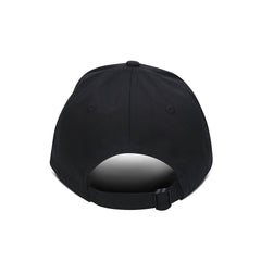 back view of a black cap of nae vegan shoes made with organic cotton