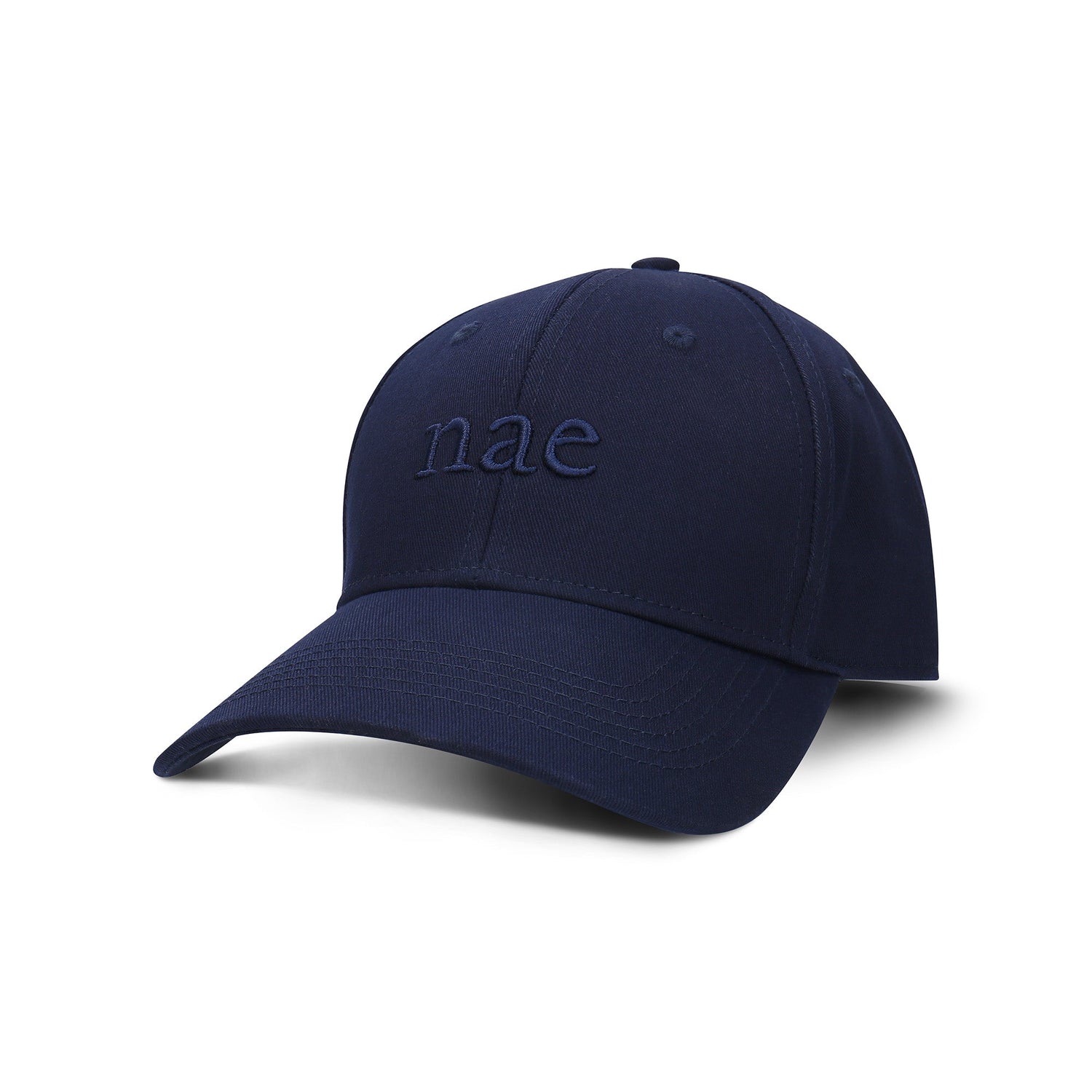 side view of a blue cap made with organic cotton in Portugal by nae vegan shoes