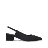 Escarpins femme noirs végans talon carré bride arrière pointu élégant confort