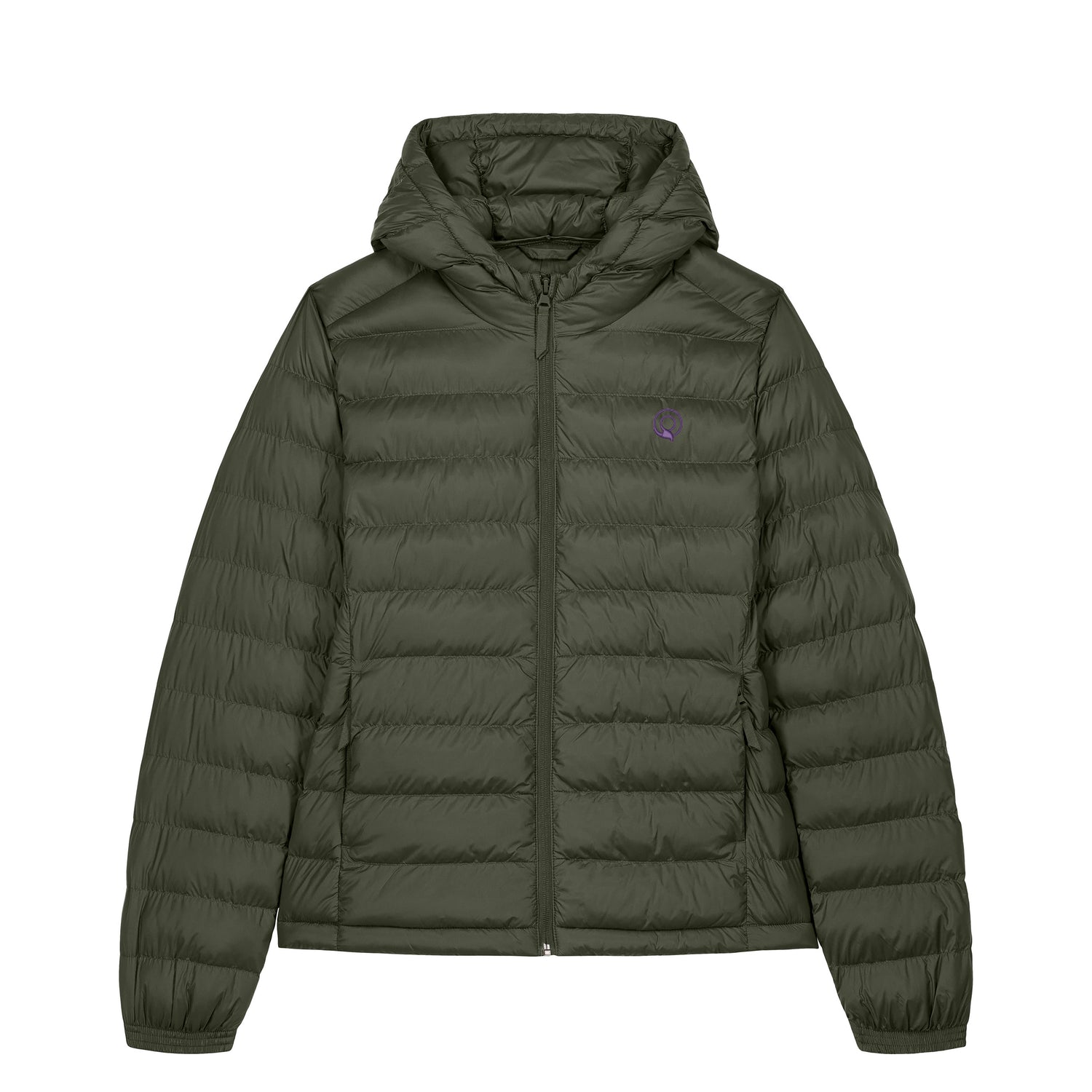 EARTH Padded Jacket for Women in Khaki Green – Functional Women’s Jacket with High Collar