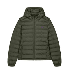 EARTH Padded Jacket for Women in Khaki Green – Functional Women’s Jacket with High Collar