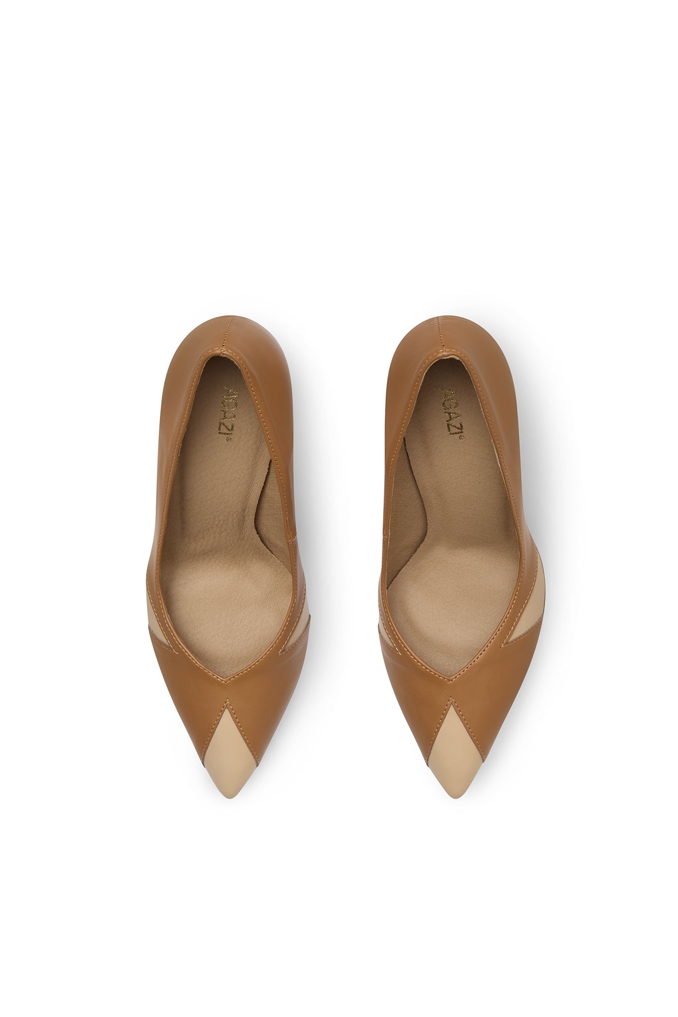 IVO caramel & almond – vegan heels made from mushroom leather