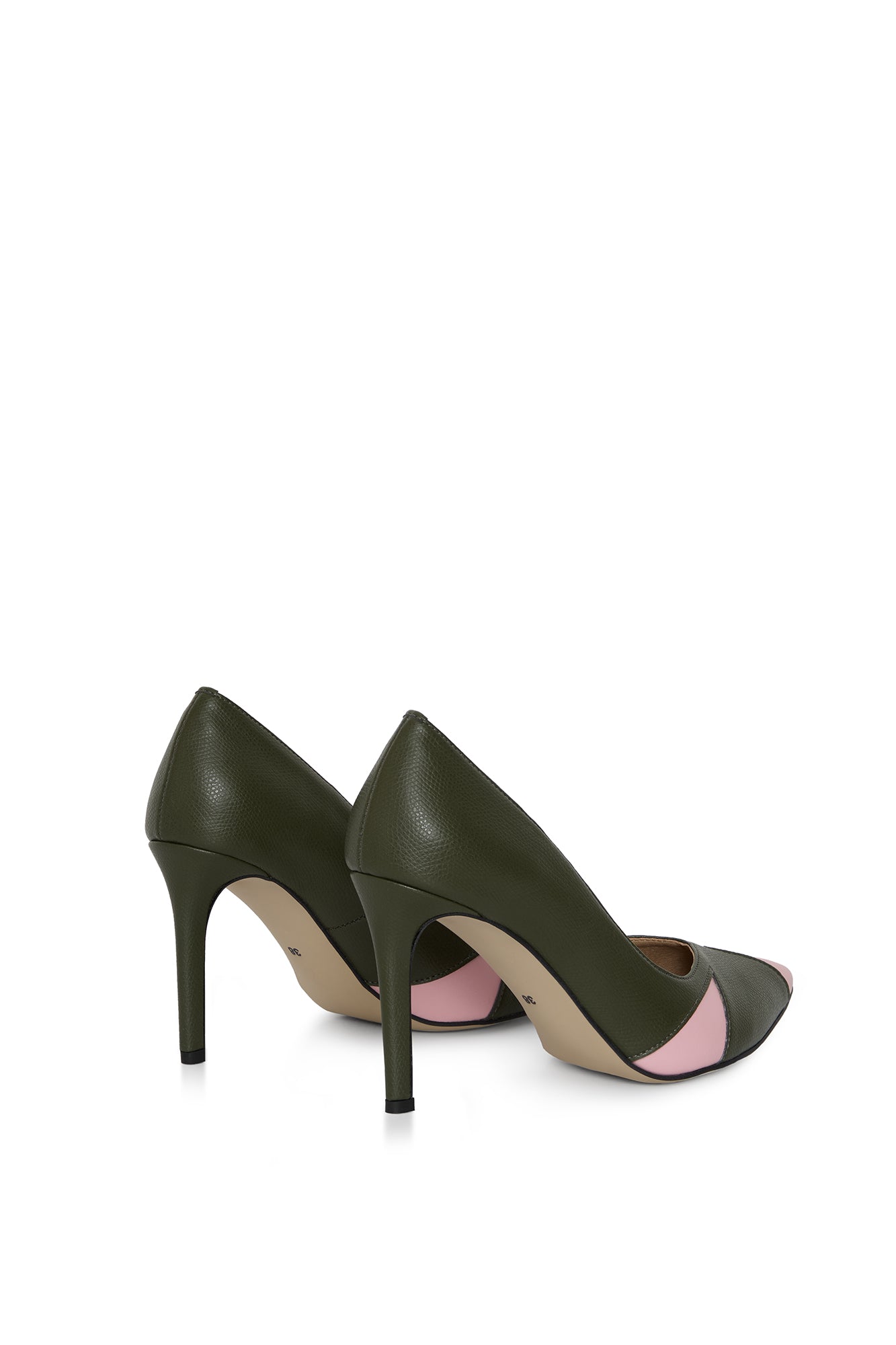 IVO Grün & Pinke Heels - Vegane Pumps aus Apfel & Mais Leder