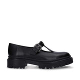 Zapatos veganos Mary Jane Merceditas en cuero vegano de piel de manzana negro